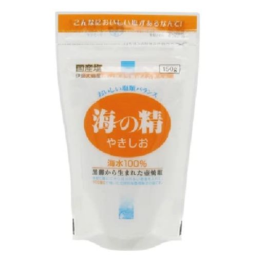 海の精 国産塩 伊豆大島産 やきしお スタンドパック 1ケース (150G × 20)