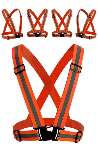 (AFROMARKET) 安全ベスト 反射ベスト 交通警備 夜間 警備 誘導 ガードマン 工場 工事現場用 調節可能 複数 セット