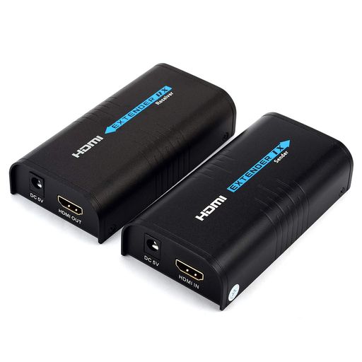 TREASLIN HDMI 延長器エクステンダー 160M TCP IP 経由 LAN エクステンダー 1080P RJ45 HDMIエクステンダー OVER IP CAT7 CAT6 CAT6A LANケーブル 60Mまで 延長 PC カメラ モニター