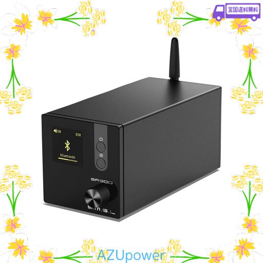 SMSL SA300 BLUETOOTH 5.0 アンプ パワーアンプ HI-FI クラスDオーディオ デジタルアンプ「MA12070」アンプIC搭載/80WX2大出力/EQ・高低音調節可能/リモコン操作/BLUETOOTH