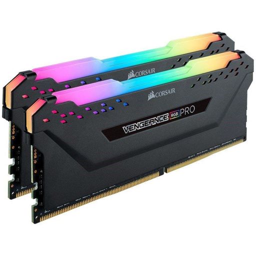 CORSAIR VENGEANCE RGB PRO DDR4 記憶装置 16GB(8GB×2)最高限度2666MHZ相応う INTEL XMP相応う CL16 学習机いの一番マイコン用 黒いこと CMW16GX4M2A2666C16