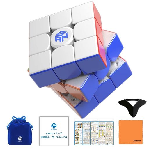 GAN12 MAGLEV UV 3×3キューブ 【日本語説明書 & 日本語版6面解法手順説明書 & スタンド & お手入れクロス付】 マグレブ 競技用 ステッカーレス (GAN12 MAGLEV UV)