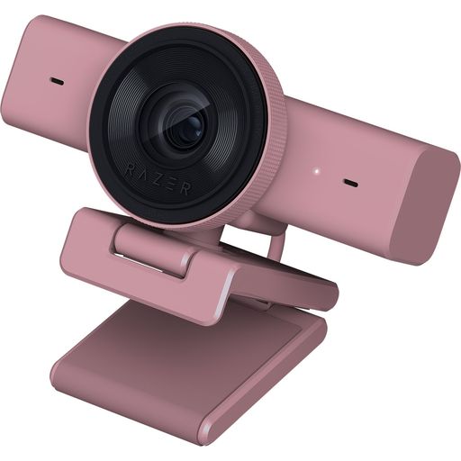 RAZER レイザー KIYO V2 X (QUARTZ PINK EDITION) ストリーミングウェブカメラ1440P 60 FPS HD 高速かつ正確な オートフォーカス 内蔵マイク 80° 広角レンズ 3.7 MPセンサー プライバシーカバー内蔵