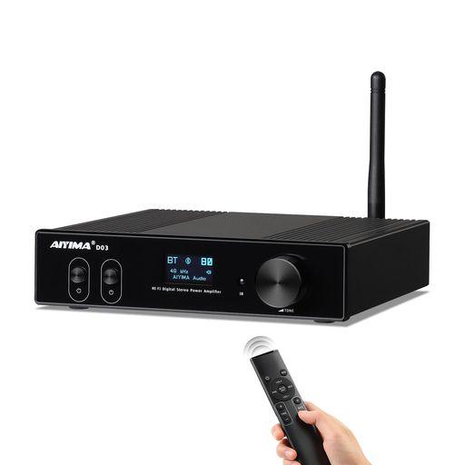 AIYIMA D03 BLUETOOTH5.0 パワーアンプ 150W * 2 HIFI2.1デジタルアンプ ACC、SBC、APTX、APTX-LL、APTX-HDをサポート ホームオーディオシステム用