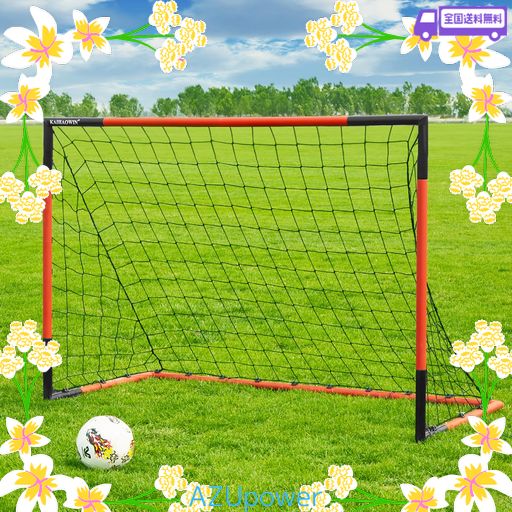 KAIHAOWIN サッカーゴール フットサルゴール 家庭用 ミニサッカーゴール 折りたたみ 室内/屋外兼用 ポータブル サッカー フットサル ゲーム 対戦 練習 トレーニング キッズ 子供用 (M)