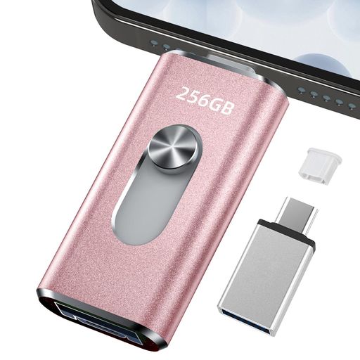 256GB USBメモリ【アプリ不要・アルバムから写真保存】4IN1プッシュ型 PHONE対応 スマホ携帯 高速 データ保存 バックアップ IOS/TYPE-C/USB/MICRO USBフラッシュメモリ 外付けストレージ スライド式 …