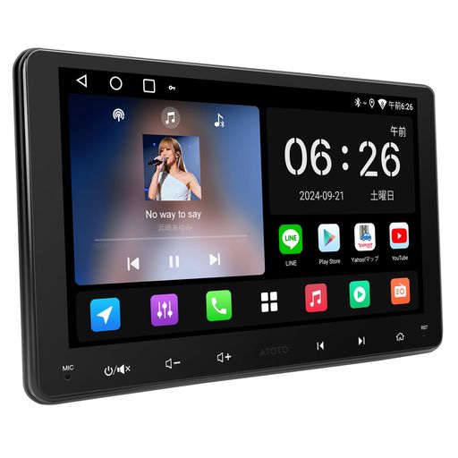ATOTOZONE A5L ANDROID 9インチディスプレイオーディオ、2DINアンドロイドカーナビ、CARPLAY&amp;ANDROID AUTOワイヤレス・有線、WI-FI/USBインターネット接続、24バンドEQ、DSP内蔵、CHATGPT 5.2
