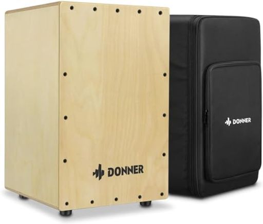 DONNER カホン CAJON 打楽器 木製 フルサイズ ボックスドラム 内部ギター弦 カホンバッグ ゴム足付き ストリング 上品なバーチ 30*30*48CM DCD-1 10,289円