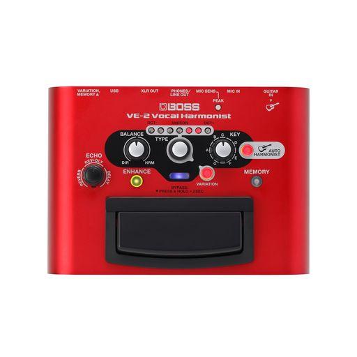 BOSS ボス ボーカルハーモニスト VE-2 シンプル操作 電池駆動対応 ファンタム電源対応 ハーモニー機能 バンド 弾き語り ボーカルエフェクター