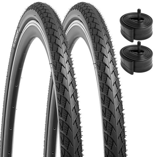 YUNSCM 2本セット,26 1.5 タイヤ 60TPI 穿刺防止 ナイロン ぎゃくこうせん,自転車 タイヤ 26X1.5 40-559+26X1.50/1.75 チューブ 米式バルブ32MM+リムテープ+タイヤレバ,適用 26インチ1.5