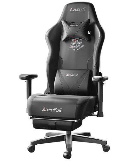 AUTOFULL(オートフル) ゲーミングチェア イス オフィスチェア 幅広座面 デスクチェア オットマン付 椅子 ゲーム用 160°リクライニング パソコンチェア PUレザー ソファー座り心地 テレワーク…
