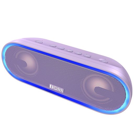 DOSS SOUNDBOX PRO+ P300 BLUETOOTH スピーカー 40W 重低音 IPX6防水 ワイヤレス ポータブル 小型 スピーカー イルミネーション機能搭載 20時間連続再生 2台ペアリング AUX/TFカード対応 スマホ お風呂