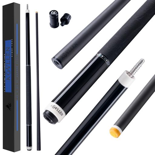 KONLLEN カーボンファイバー プールキュー 147CM ハンドインレイ プールキュー 低たわみ プールキュー 11.8/12.6MM 38,492円