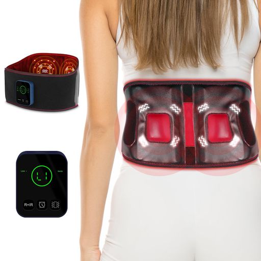 赤外線ライト振動モード付き 赤色LEDライトベルト 5000MAH大容量 3段階温度・タイマー設定 オフィス オフィス、運転、秋冬、家庭用、腰、脚、肩近赤外線LEDに適しています