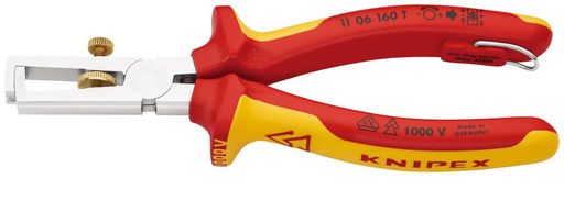 KNIPEX クニペックス 1000V縁切りエンドワイヤーストリッパー 全長160MM 落っこちる押しとどめる付 1106-160T