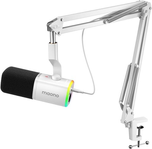MAONO XLR/USB ゲーミングマイク ノイズキャンセリング PCマイクセット ポッドキャスト ストリーミング用 ダイナミックマイク ミュートボタン 単一指向性 YOUTUBE 録音 ゲームチャット ライブ…