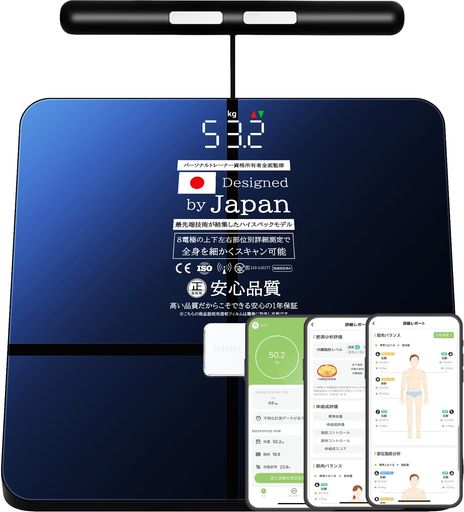 体重計 AI×体組成計プレミアム-ジムレベルの44項目 体重計 AI×体組成計プレミアム-ジムレベルの44項目全身スキャン【プロ