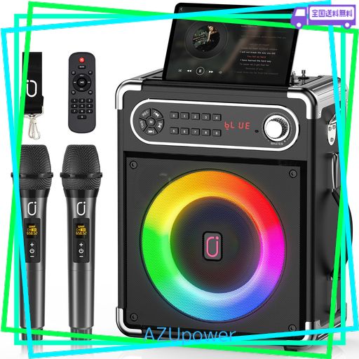 JYX スピーカーセット 拡声器 ワイヤレスマイク2本 BLUETOOTH 5.0対応