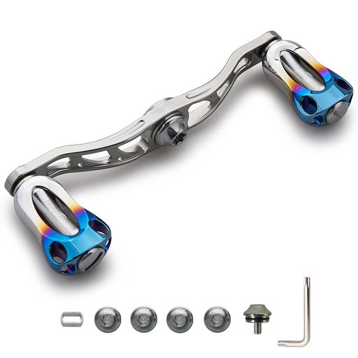 HEIGHTEN 88/90/105/115MM リール ハンドル 22MM ノブ搭載 シマノ(SHIMANO) ダイワ(DAIWA) アブ(ABU) 通用 ベイトリール 用 AURORA SERIES (105MM - ガンメタル) (221)