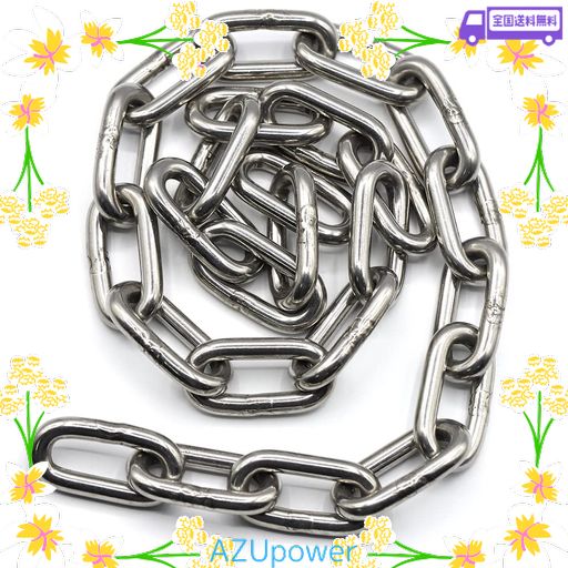 【304/8MM】ステンレス リンクチェーン ステンレスカットチェーン ネックレス ロックチェーン 多機能 生活雑貨 アウトドア サ 鎖 防犯 盗難 転倒防止 遊具 駐車場 船舶 装飾 漁業 林業 建設 …