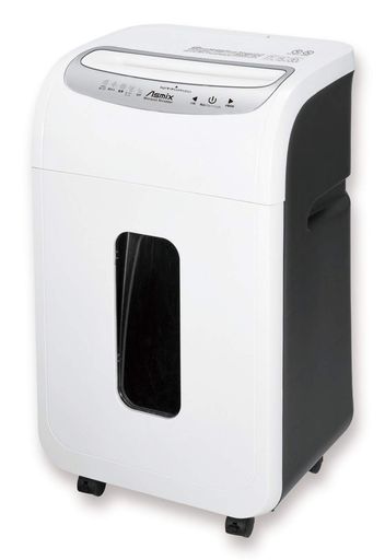 アスカ 静音シュレッダー 業務用 家庭用 マイクロカット S70M 細断枚数19枚 連続使用30分 ホッチキス対応 オートリバース機能 ダストボックス大容量30L A4/1020枚 ホワイト
