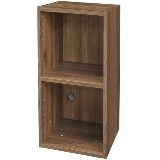 ニトリ(NITORI) 組立簡単、工具不要のNクリックディープ レギュラー 収納 本棚 棚 ラック 2段 ミドルブラウン2 8791528