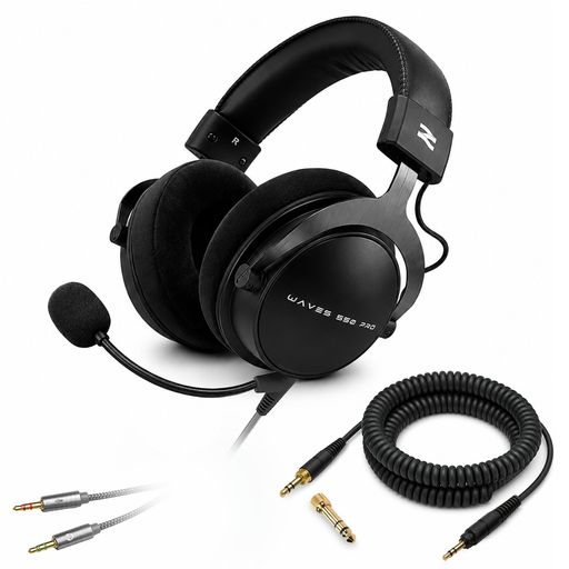 TALOMEN モニター ヘッドホン 有線 ヘッドホン マイク付き 50MM径ドライバー搭載 2本3M着脱ケーブル付属 3.5MM/6.35MMプラグ付き 立体音響 長時間使用しても疲れづらい レコーディング 楽器練習 …