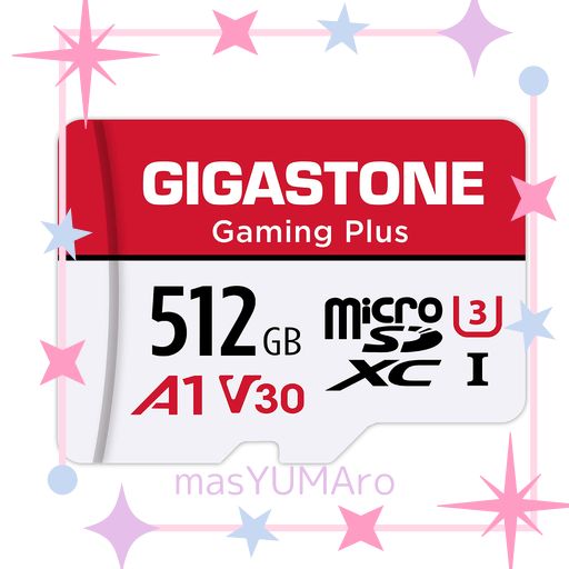 【SWITCH 1専用】 GIGASTONE マイクロSDカード 512GB GAMING PLUS MICROSDXC UHS-I A1 V30 U3 C10 100MB/S 高速 FULL HD &amp; 4K UHD動画 GIGASTONE 国内正規品
