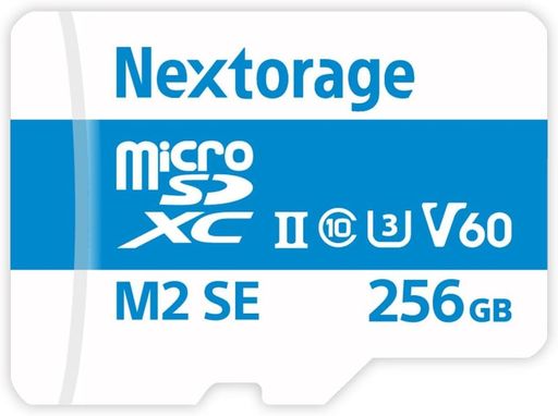 NEXTORAGE 日本メーカー UHS-II マイクロSDカード 256GB MICROSDXC U3 V60 読出し最大280MB/S 書込み最大190MB/S NX-M2SE256G ネクストレージ MICROSDカード