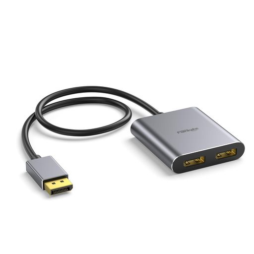 FAIRIKABE DISPLAYPORT TO デュアル DISPLAYPORT スプリッター アダプター 4K60HZ デュアル モニター 拡張 MST DISPLAYPORT アダプター 拡張 モード対応 1 入力 2 出力