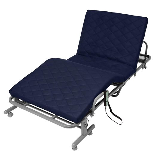 ビータ(VITA) 電動折りたたみメッシュキルトベッド ネイビー 幅91×奥行