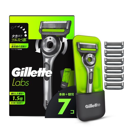 GILLETTE ジレット 髭剃り 本体 替刃 7個 ケース付 カミソリ 剃刀 