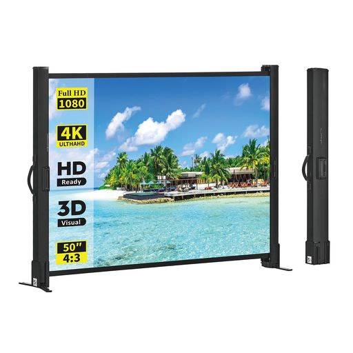 EXCELIMAGE プロジェクター用スクリーン、50インチ、4:3、ポータブル