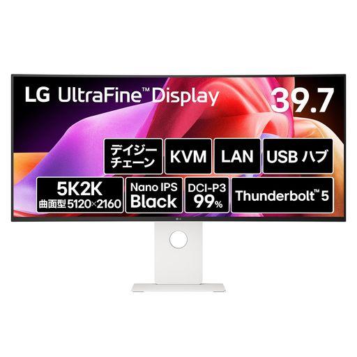 【VGP2026 企画賞/金賞】LG ウルトラワイドモニター LG ULTRAFINETM DISPLAY 40U990A-W 39.7インチ/5120×2160(2500R曲面型)/120HZ/NANO IPS BLACK/DCI-P3