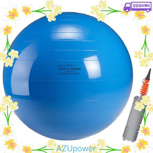 ギムニク(GYMNIC) ギムニク 65 青 [2点セット] (バランスボール・ダブルアクション ハンドポンプ) -正規品-