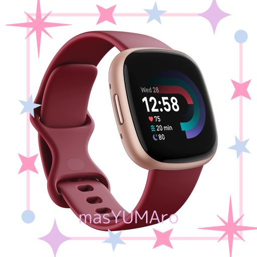 【SUICA対応】FITBIT VERSA 4 スマートウォッチ ビートジュース/カッパーローズ IPHONE対応/アンドロイド対応/6日間以上のバッテリー/ALEXA搭載GPS搭載/心拍計/睡眠スコア [日本正規品]