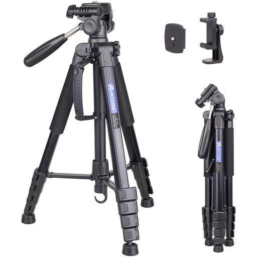 ARTCISE 軽量 カメラ 三脚 188CM 5段階伸縮 360°回転 アルミ製 スマホビデオ 三脚 ハンドル 3WAY雲台 水準器搭載 DSLR 一眼レフビデオ デジカメ対応 耐荷重 5キロ
