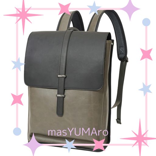 [CLAIR&GINA] リュック メンズ バックパック 旅行バッグ 大容量 防水 ビジネスバッグ PU革 出張用 15.6インチPC収納可能 カジュアル メンズ レディース 通学 通勤 就活 (グレイグリーン)