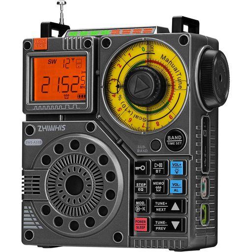 ZHIWHIS BLUETOOTHスピーカー BCLラジオ 短波受信機 VHF/FM/AM/SW/ワイドFM 懐中電灯 録音/APPコントロール/MICROSDカード対応/20時間連続再生/タイマー/USB-C充電式/技適取得済