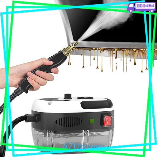 QUIEXACT スチームクリーナー 高温 高圧 蒸気洗浄機 2500W 110V 6段階調整 105°C 消毒 除菌 ダニ駆除 大容量 台所/キッチン/エアコン/油煙/油汚れ/洗濯機/カー/ホテル 日本語説明書 (ホワイト)