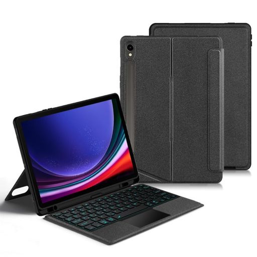 縦置き対応 GALAXY TAB S10 LITE/TAB S10 FE / S9 FE 10.9インチ用の キーボード タッチパッド バックライト付き マグネット式 ケース 分離式 GALAXY TAB S9 11インチ用の キーボードケース 磁気吸着