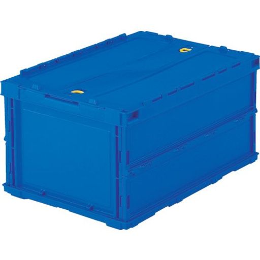 トラスコ中山(TRUSCO) 薄型折りたたみコンテナ 収納ケース 収納ボックス 5個【ケース販売】 530X363X65MM ロックフタ付 40L ダークブルー TR-C40B-DB 8,904円