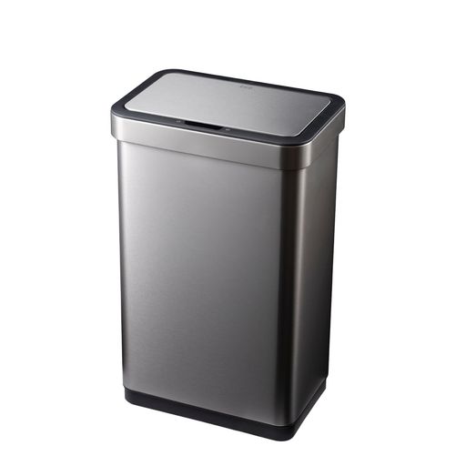 EKO ゴミ箱 自動開閉 エコノヴァセンサービン 50L (45Lゴミ袋対応) シルバー ステンレス インナーボックスなし センサー ふた付き EK9578-50L-MMT