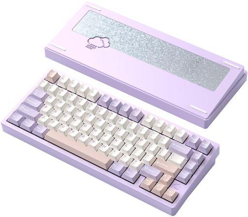 【WOBKEY RAINY 75キーボード】雨音のような打鍵音 メカニカルキーボード 3WAY接続 OS互換性 ホットスワップとVIAの対応 カスタマイズ性 ガスケットデザイン アルミニウム素材使用 RGBバックラ…