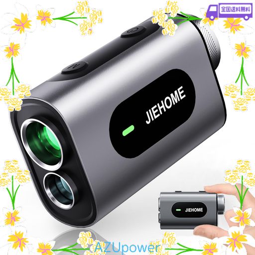 JIEHOME ゴルフ 距離計 ゴルフレーザー距離測定器 1000M/1093YD対応 6.5倍望遠 高透過レンズ 高低差 【競技対応】 【 5つの測定モード搭載】 軽量 充電式 ミニレーザーきょり測定計 専用ケース…