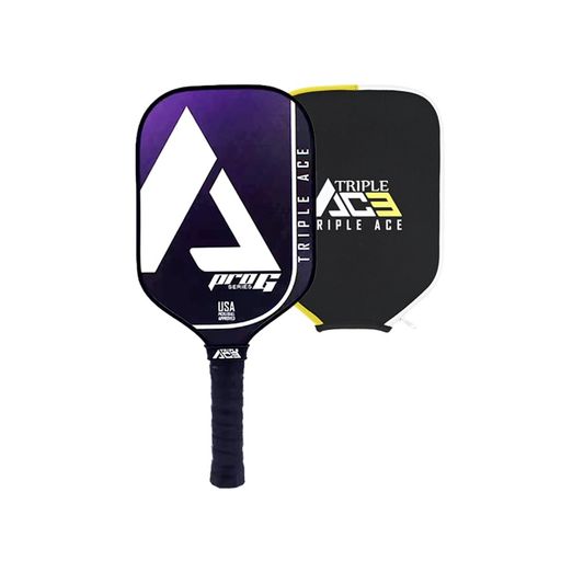 ピックルボールパドルカーボンファイバーブラックプロGマッチパドルプロフェッショナルプレーヤーのパドル TRIPLE ACE ピックルボールパドル USAPA 認証 T-700 超軽量 215G カーボンパドル|高…