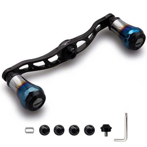HEIGHTEN V2.0 90MM/105MM/115MM ベイト リール ハンドル シマノ(SHIMANO) ダイワ(DAIWA) アブガルシア(ABU) 通用 ベイトリール 用 航空アルミ製 AURORA SERIES (V2.0-105MM - 