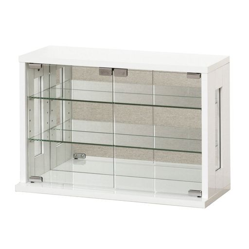 クロシオ(KUROSHIO) ガラスケース ホワイト 幅60×奥行23(20)×高さ40CM AKU1006613