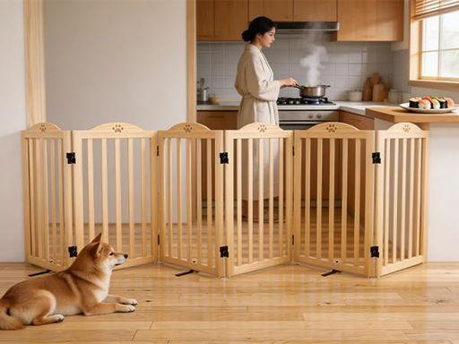 PSHELFY ペットゲート 置くだけ ペットフェンス 室内 幅約302CM 高さ80CM 犬フェンス 折りたたみ収納 仕切りゲート 16,370円
