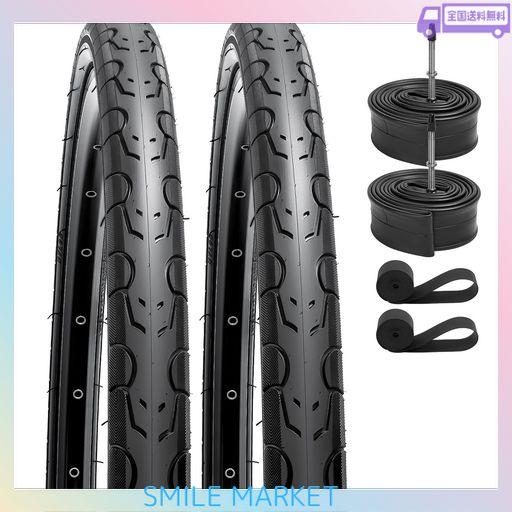 YUNSCM 2本セット,700 28C タイヤ 超耐久,自転車 ロードバイク タイヤ 700X28C/30C,700X28C 28-622 自転車タイヤ + 700X25/34C チューブ肉厚